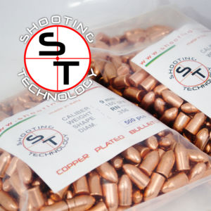 Copper Plated Bullet 9 mm RN 160 grains