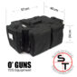 Black BIG sporting guns and ammunition bag